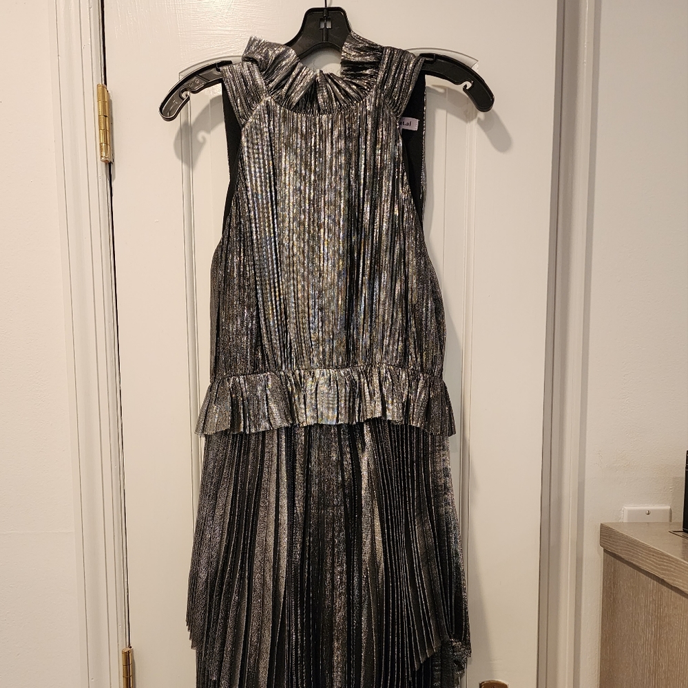 Asymmetrical grey cocktail dress new with tags